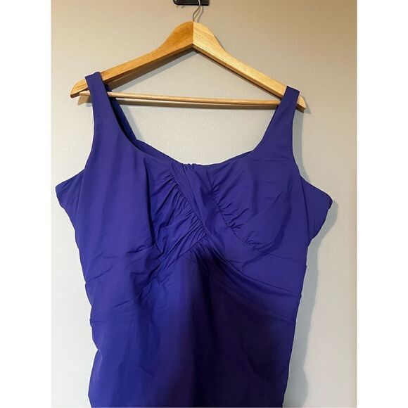 Lands End Women’s 24W DDD Cup Slender Carmella One Piece Swimsuit Tummy Control - Picture 3 of 7